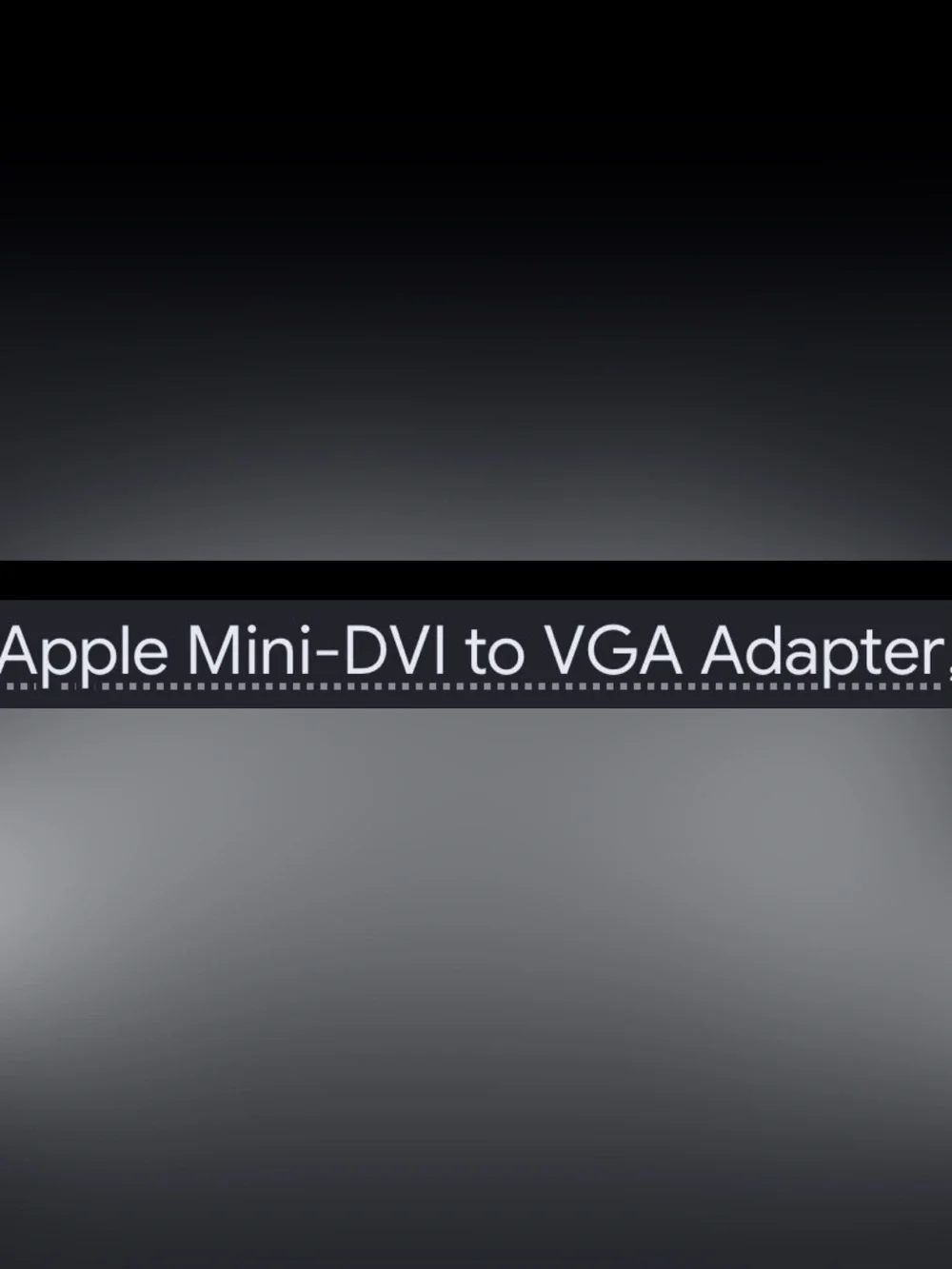 Apple mini DVI to VGA Adapter OBO